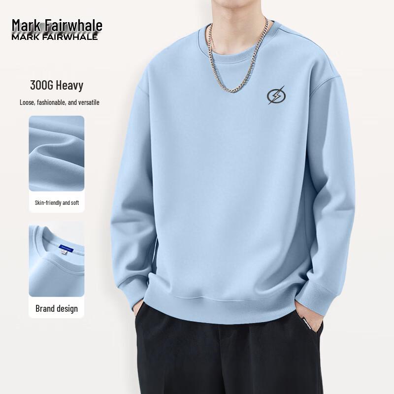 Mark Huafei Men's Heavyweight Breathable Round Neck Sweatshirt