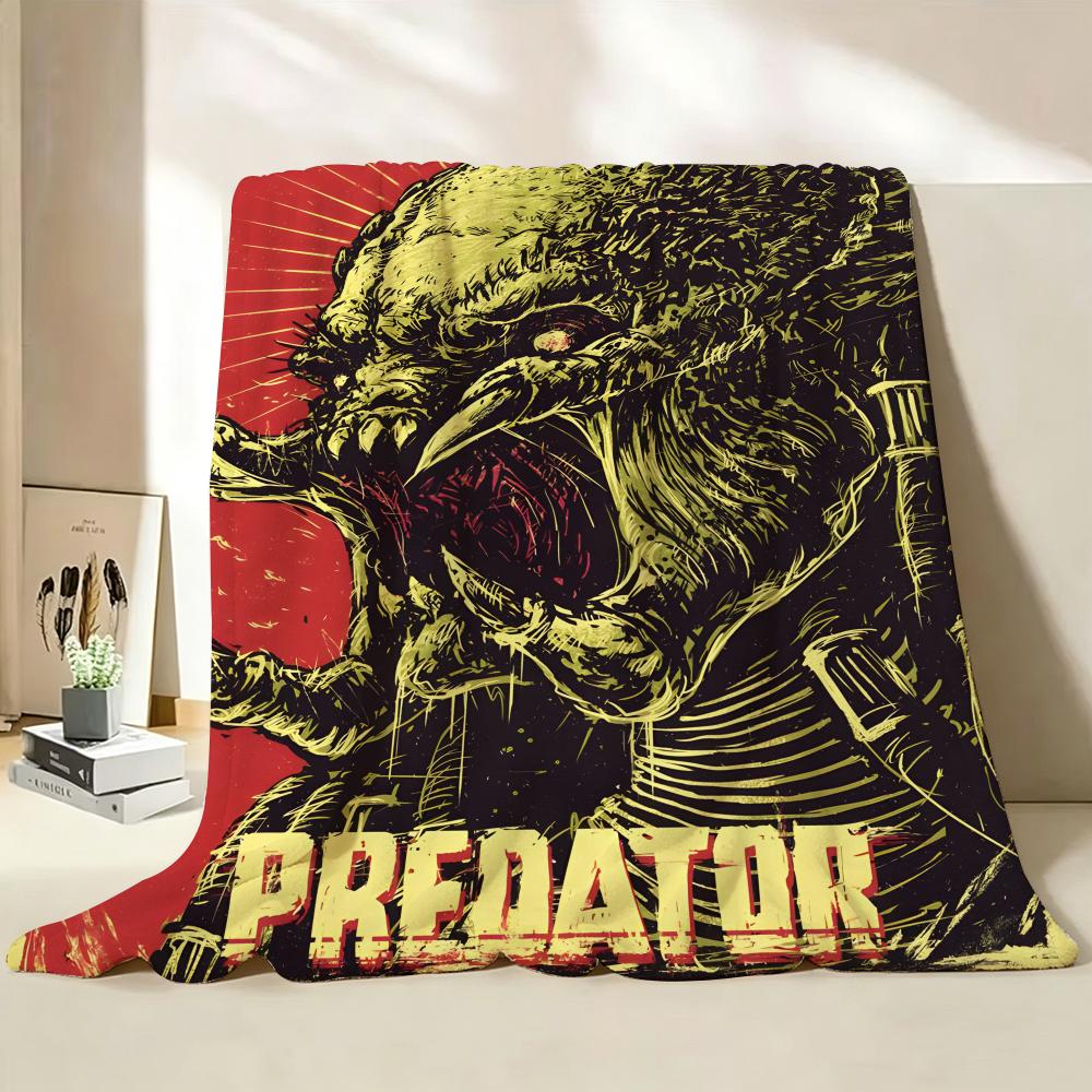 Movie P Predator Throw Flannel Throw Blanket Suitable for Sofa,Living Room,Bedroom
