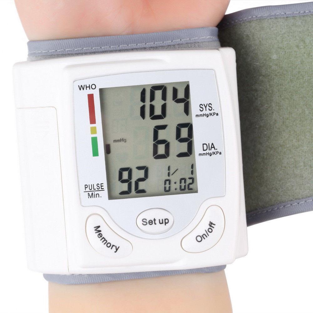 Digital Lcd Automatic Display Wrist Blood Pressure Monitor Heart Beat Rate Pulse