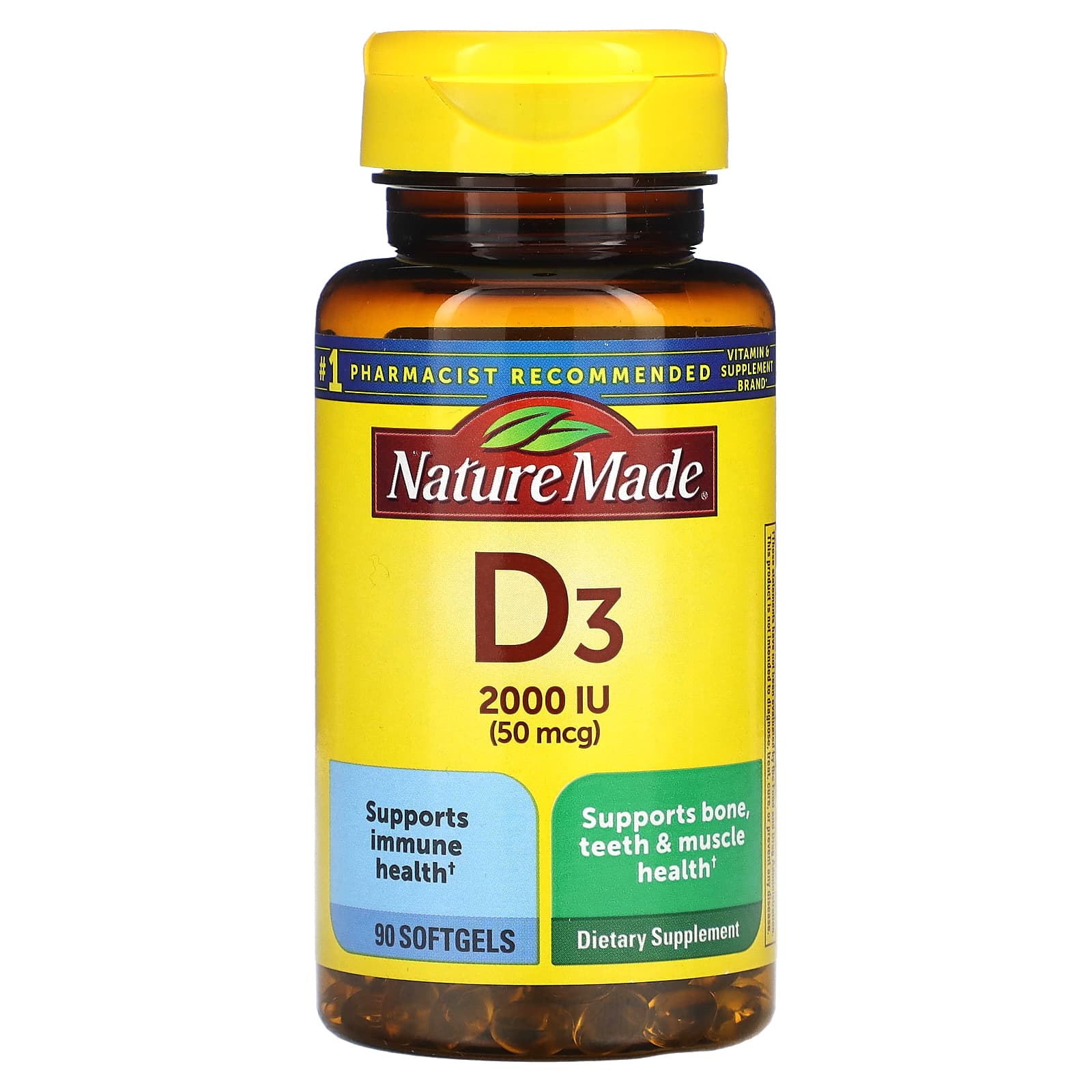 

Vitamin D3, 2,000 Iu (50 Mcg), 90 Softgels