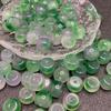 Ice-Type Bashan Spring Color Bead Barrel: Purple-Green Floral Loose Beads for DIY Bracelets & Necklaces