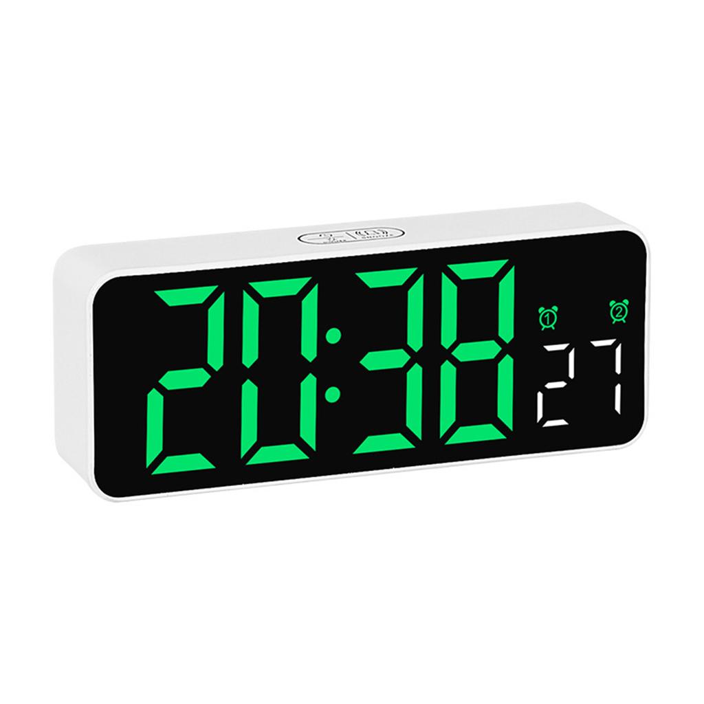 Digital Alarm Clock with Date Temperature LED Display and Timer Adjustment Brightness Battery Operated for Bedroom Table