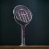 2 In 1 Foldable  Electric Mosquito  Swatter Rechargeable Rotating Head With Purple Light Indoor Outdoor Camping Retractable Pole