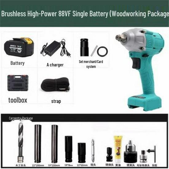 2106 Bürstenloser Hochdrehmoment Elektrischer Schlagschrauber für Gerüstbauer und Zimmerleute