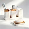 5pcs/set Toothbrush Holder 5pcs Bathroom Accessory Set Non Slip Bathroom Organizer Set  for Hotel