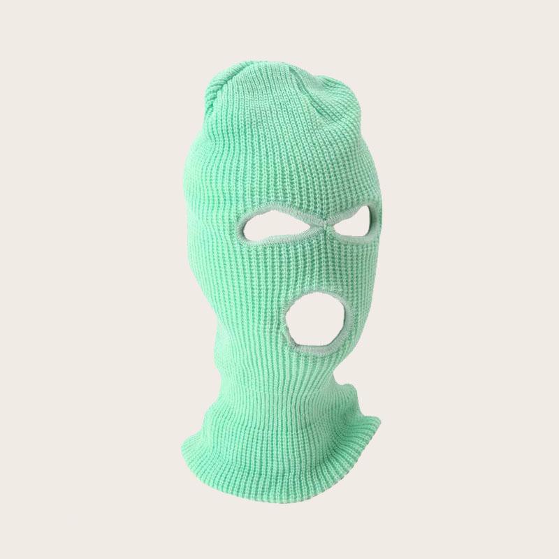 2026 New Black White 3 Hole Full Face Ski Mask Balaclava for Men Women Army Tactical CS Windproof Knit Beanies Winter Warm Caps