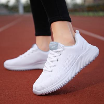Sommer Damen Schuhe Atmungsaktives Mesh Sport Leichtgewichtige Freizeitschuhe 2024 Mesh Laufschuhe Schnürschuh Kleiner Weißer Schuh Trend
