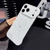 Ultra-thin borderless heat dissipation and breathable mobile phone case is suitable for iPhone17promax Apple 16pm fine hole honeycomb network