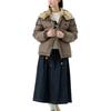 Lee Letter Pattern Zipper Duck Down Warm Hooded Down Jacket Unisex outerwear Beige LE2304DP04BE