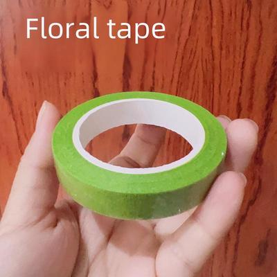 DIY Floral Tape for Tulip & Rose Bouquets – Green Paper Tape, 1 Roll