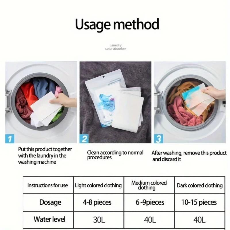 Anti - Cross - Dye Laundry Essentials: Stain - Free Clothes Sheets & Color - Trapping Washing Paper