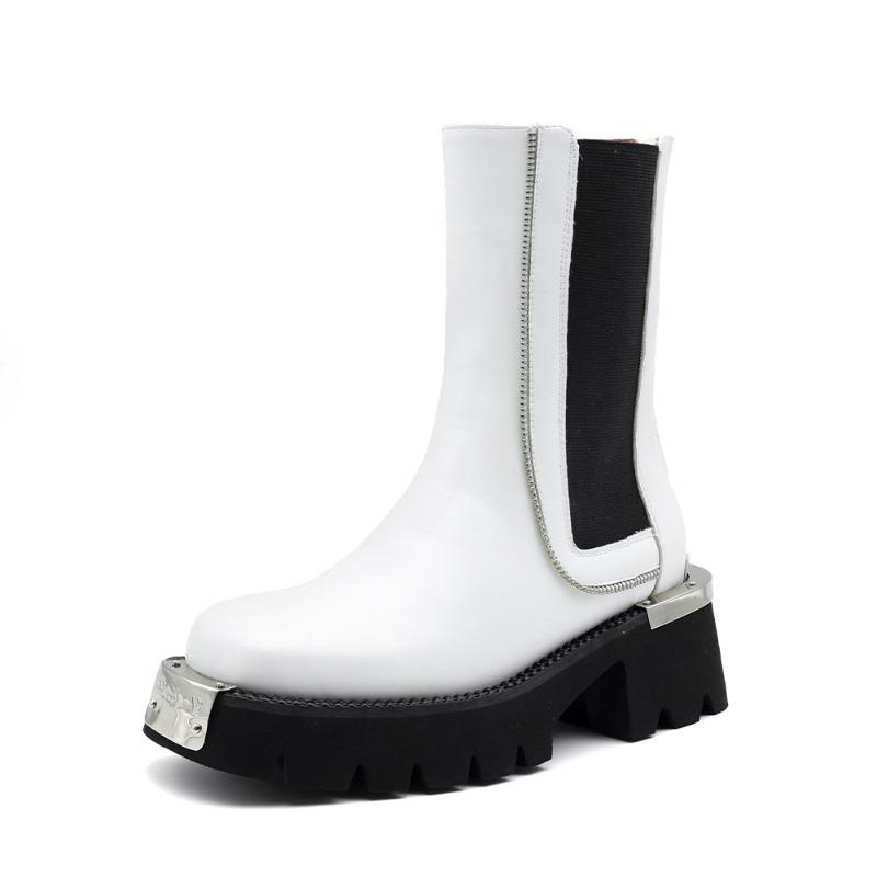 Nové Dámské Boty Módní S Silnou Podrážkou Punkový Styl Kovová Dekorace Dámské Boty Vysoká Kvalita Trendy Dámské Boty Botas Para Mujer