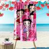 Betty Boop Print Beach Towel, Large Soft Quick Dry Towel for Beach Camping Swimming