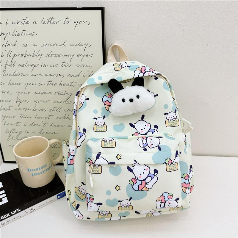 Adorable My Melody Nylon Backpack For Girls Cute Cartoon School Bag For Kindergarten