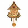 Small European Retro Wooden Cuckoo Wall Clock - Bird Time-Telling Living Room Decor