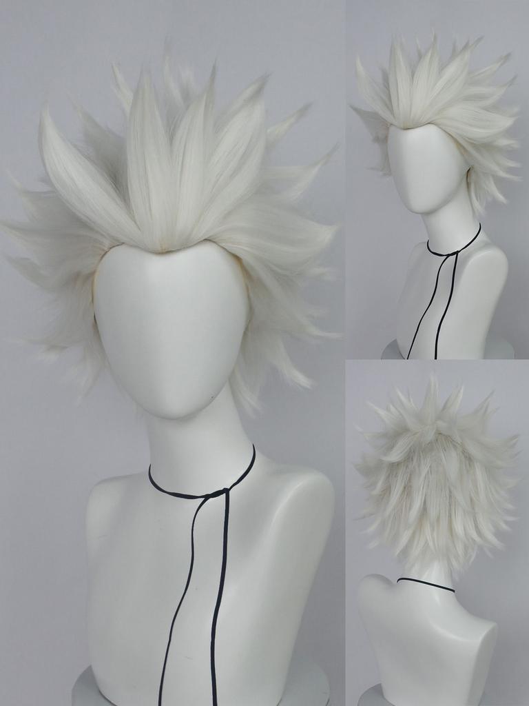 Synthetic Universal Anime Cosplay Wigs, Heat Resistant Wigs, Spiky Layered Short Straight Hair Wigs for Party Halloween Wig