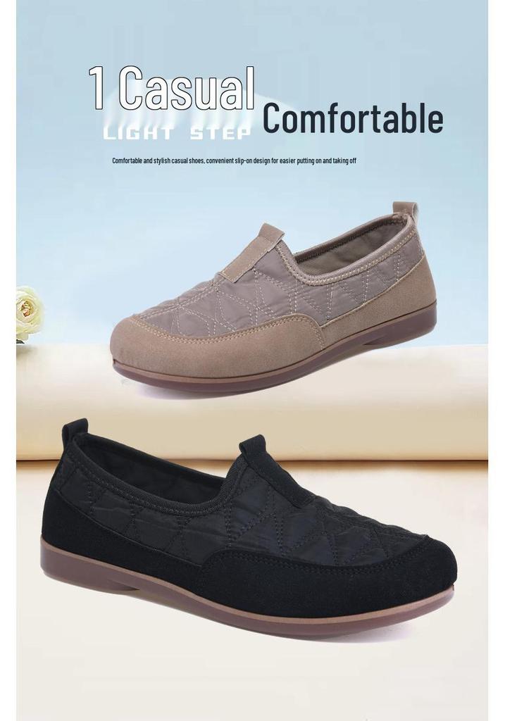 Women's Retro Slip-On Loafers - 2025 Spring/Autumn Collection: Soft Sole, Casual, and Comfortable Mom Shoes.