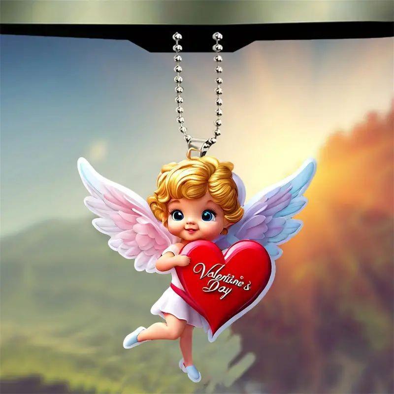 Car Delightful Acrylic Interior Hanging Accessory Featuring Fun Cartoon Style Decor For