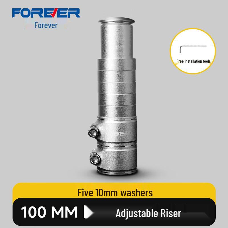 Forever Mountain Bike Handlebar Stem Riser 10cm