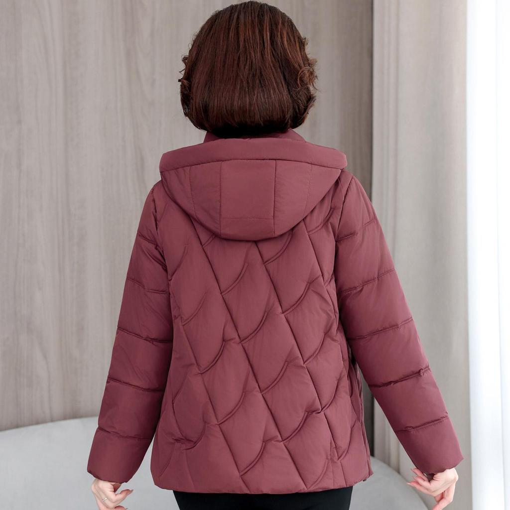 Autumn Winter Thicken Warm Parka Women Casual Solid Color Big Pocket Loose Short Hooded Coat Jackets Outwear