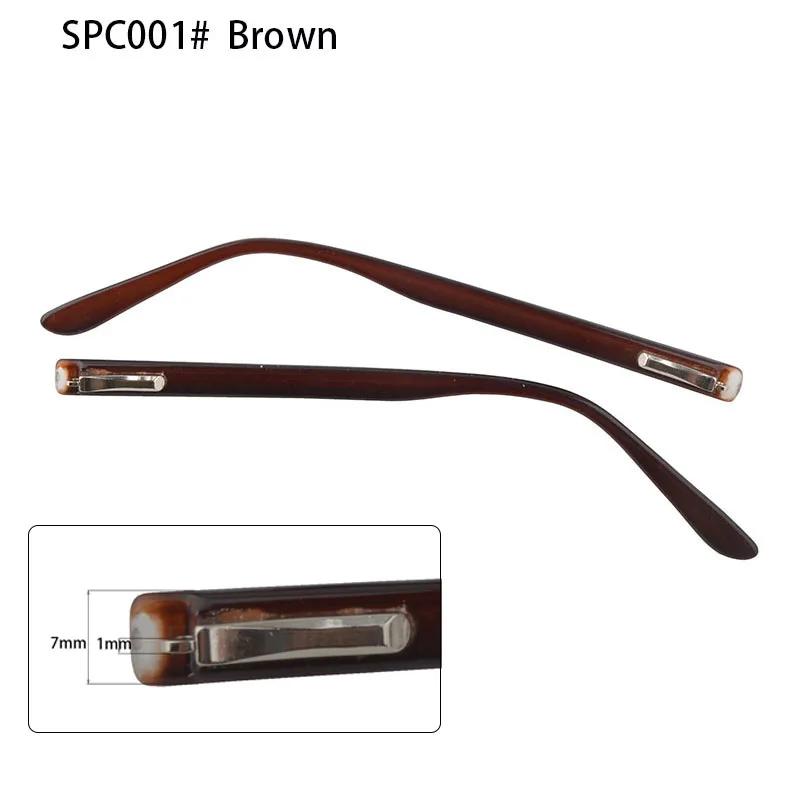 1pair PC Glasses Eyewear Temple Spring Hinge Glasses Temple Repair Accessory Black Brown SPC001 Brown