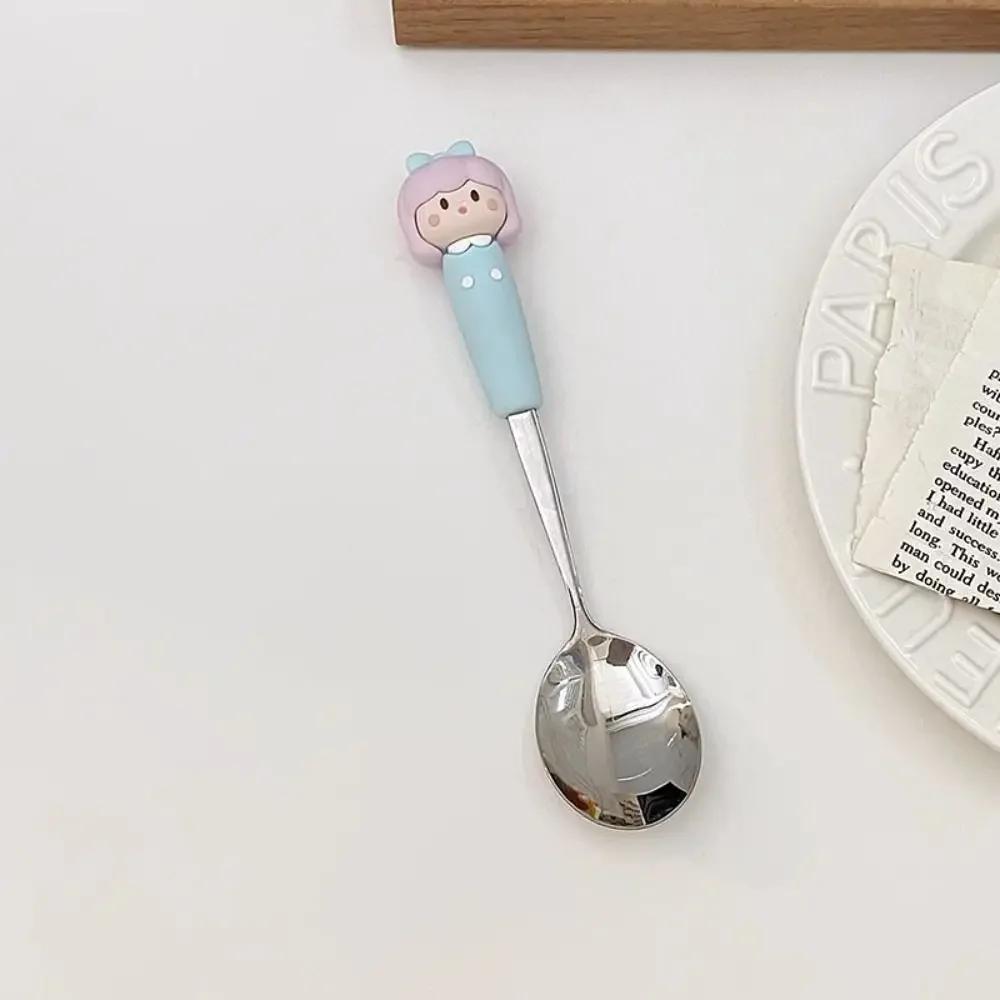 Gift Cute Stainless Steel Spoon Girl Duck Fork Tableware Bear Stainless Steel Cutlery Home Use