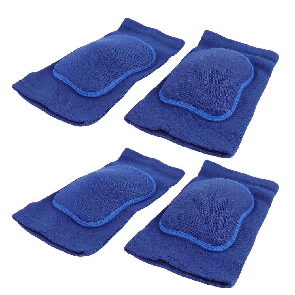 2 Pairs Volleyball Knee Pads Blue Color High Resilience Woven Breathable Protective Knee Pads for Ba