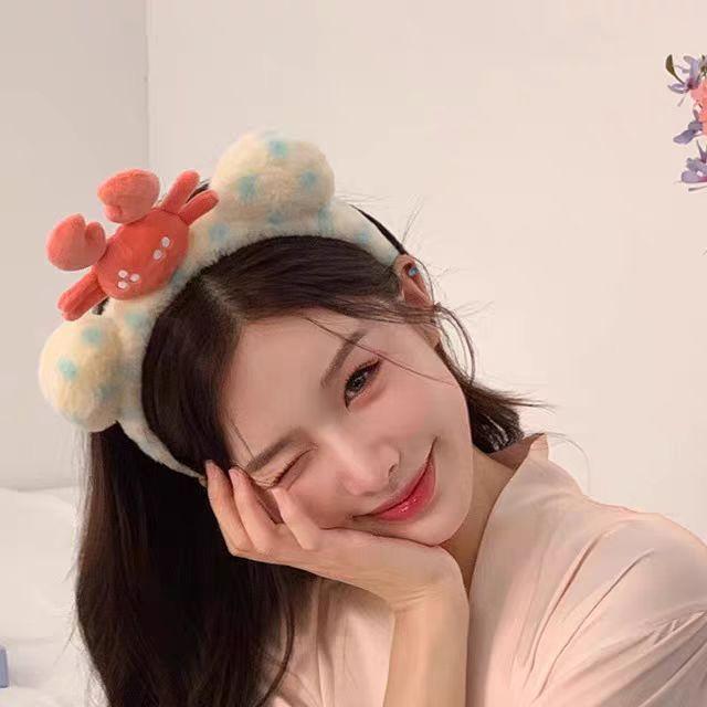 YJL3 Cute Shark Cake Wave Point Headband Makeup Hair Hoop Amusement Park Photography Prop for Women Girl Hair Accessories