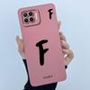 For OPPO F17 Oppo F17 Pro Case Oppo A73 A93 Reno 4F Back Cover TPU Silicon Lucky Initial Letter Couples Phone Bumper Soft Case