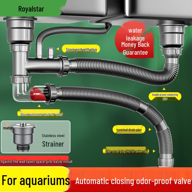 Royalstar Double Sink Drain Pipe Kit