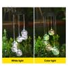Solar Wind Chime Garden Metal Orb Wind Chime with Color-Changing Solar Lights Outdoor Decor Light-up Wind Chime for Porch Patio Balcony Decoration