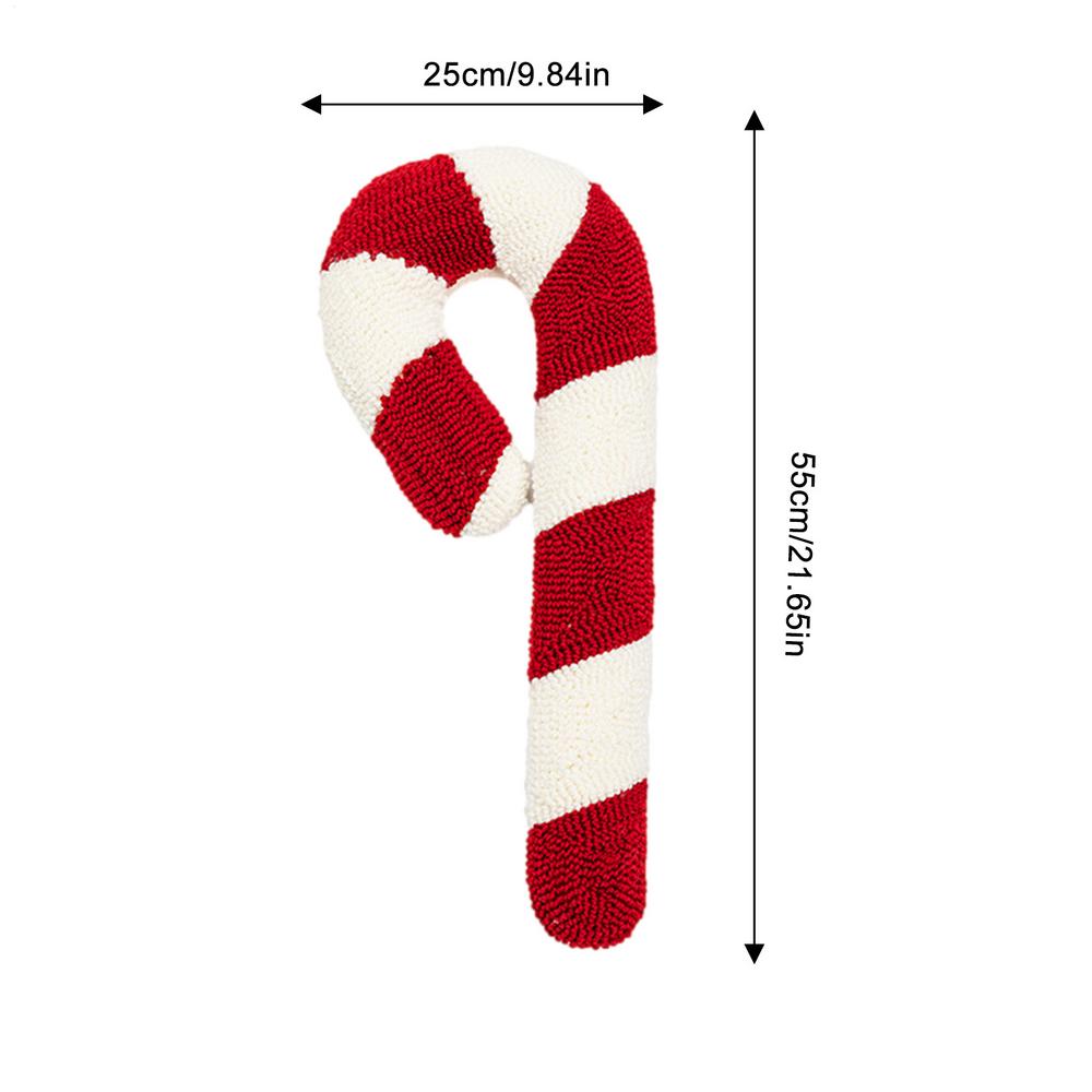 

Christmas Candy Cane Pillow Gingerbread House Decoration Plush Throw Pillow Winter Home Decor Living Room Sofa Couch Cushions
