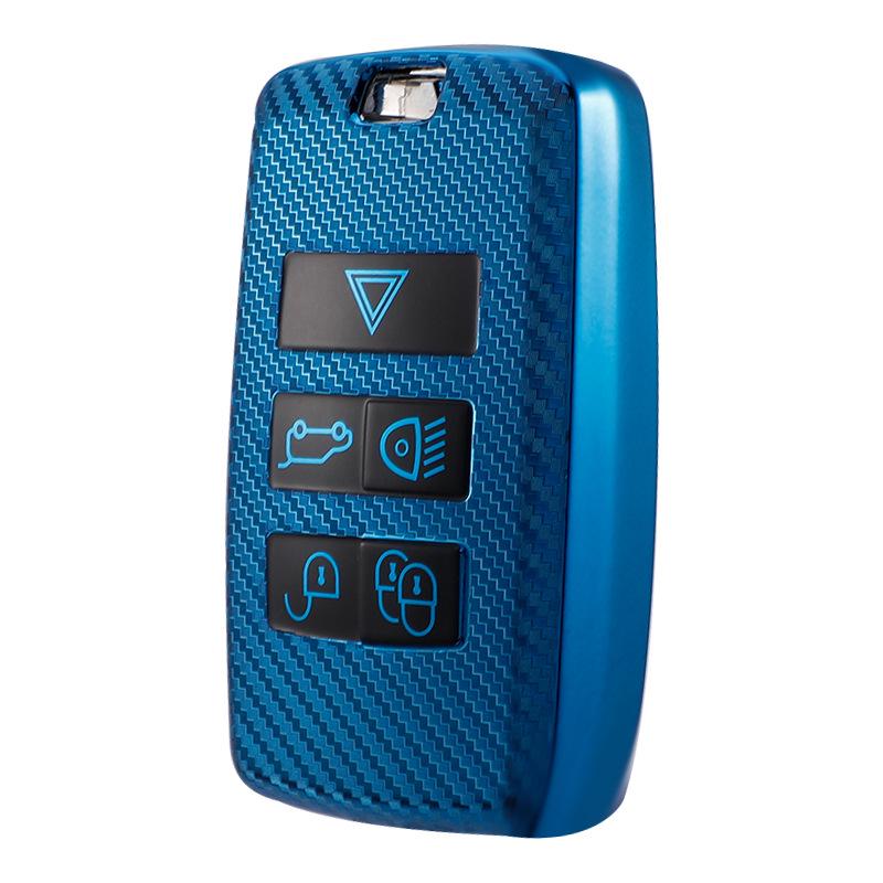 2022 Range Rover TPU Black Rubber Carbon Fiber Key Case