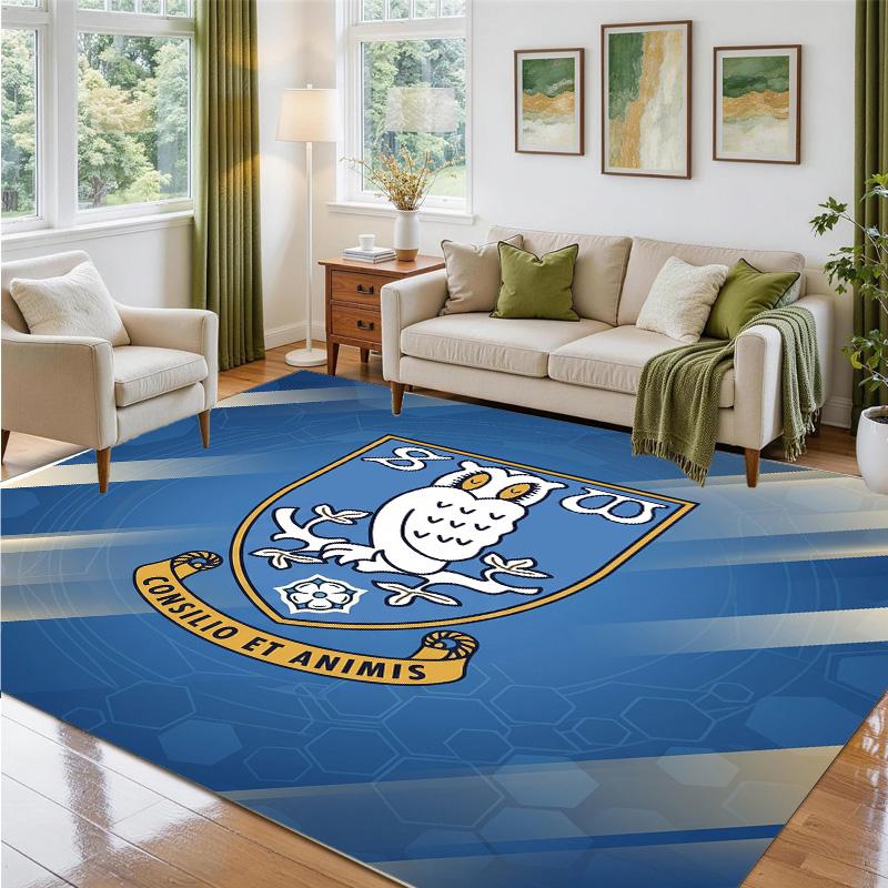 Sheffield Wednesday Design Crystal Velvet Rug Soft Decorative Mat for Bedroom Entrance