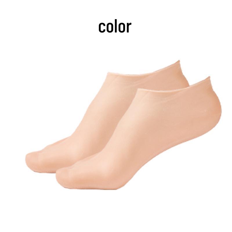 

Silicone Moisturizing Gel Socks for Dry, Cracked Feet - Non-Slip, Pressure Relief Foot Protector. One Size (Length 21.5cm)