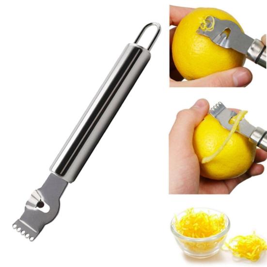Portable Kitchen Lemon Citrus Orange Zester Stainless Steel Fruit Peeling Tool