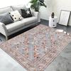 Boho Area Rugs Washable Vintage Modern Neutral Large Flannel Carpet for Dinning Room Living Room Bedroom Farmhouse Non Slip Mat