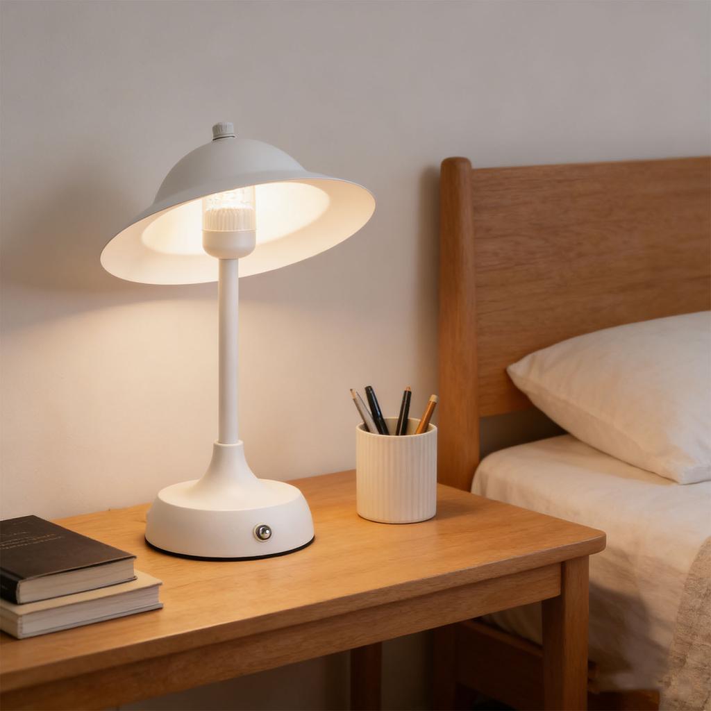 Cordless Table Lamp Aluminum Alloy Rechargeable Portable Sliding Table Lamp Decoration for Bedroom Living Room