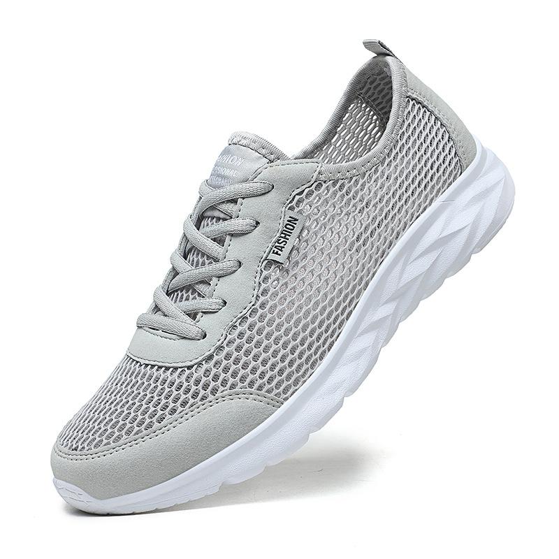 Summer Mesh Hollow Shoes Lightweight Breathable Sports Casual Shoes Large Size Travel Running Shoes