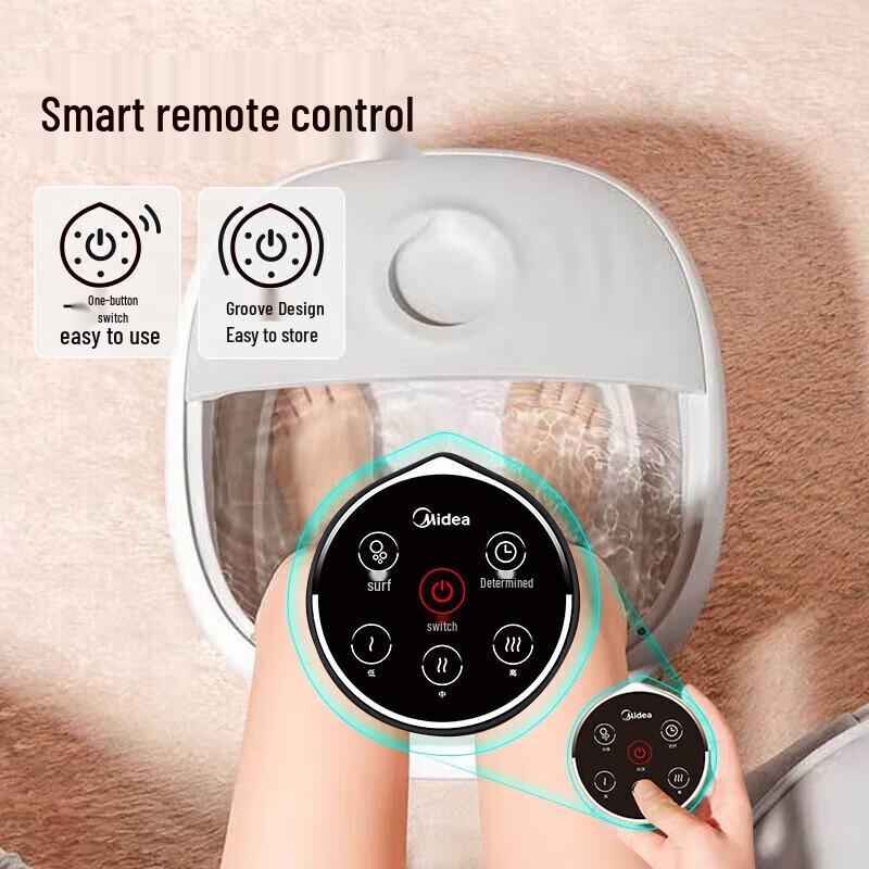 Midea Foldable Heated Foot Spa Massager with Remote