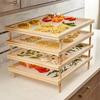 Easy Assembly Food Dryer Rack Quick-drying Wood Easy To Apply Single Layer Vegetable Drying Rack Household Supplies
