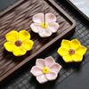 Creative Incense Flat Bottom Censer Holder Ceramic Delicate Creative Portable Flower Incense Stick Holder
