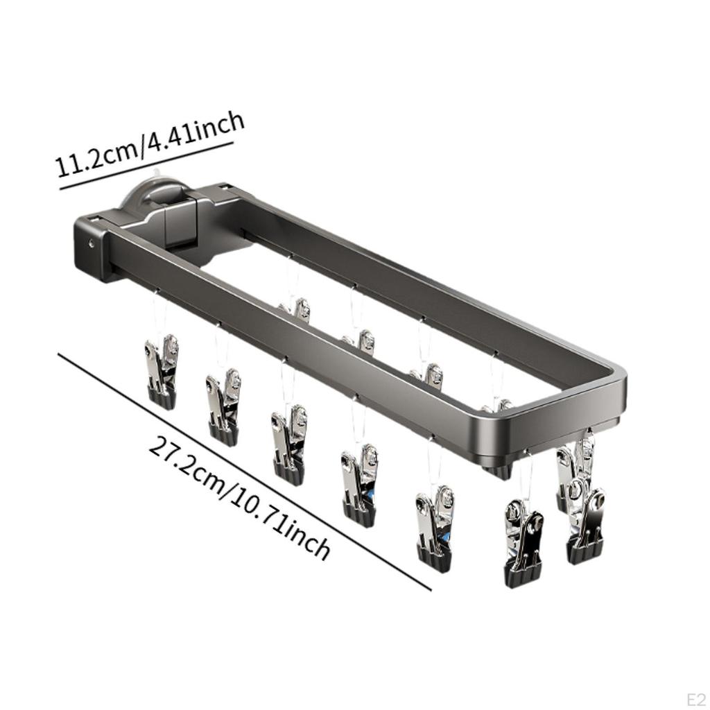 Bathroom Suction Cup Rack Clothes Laundry Hanger Dryer Holder for Socks Towels Dormitory Living