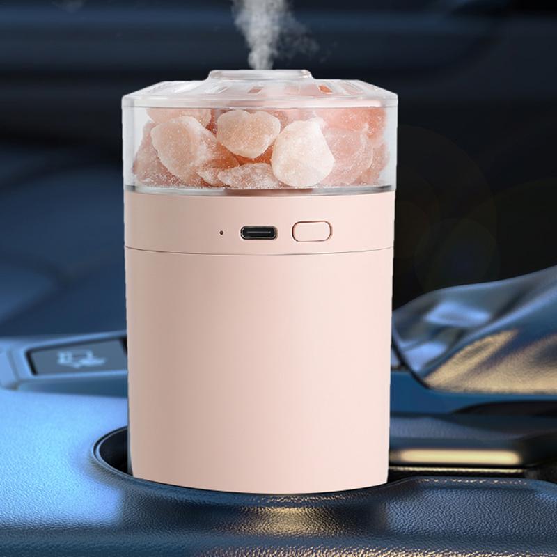Umidificator Lampă de Sare USB Umidificator cu Ceață Rece Cu Lumină de Piatră de Sare 230ml Portabil Cu Lumină Colorată Pentru Mașină Casă Dormitor Miros