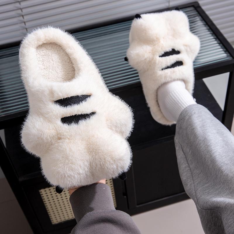 

Чоловічі зимові бавовняні капці Tiger Claw - Нековзкі, Товста підошва, Для дому/вулиці, Теплі з плюшевою підкладкою 36-37 білий