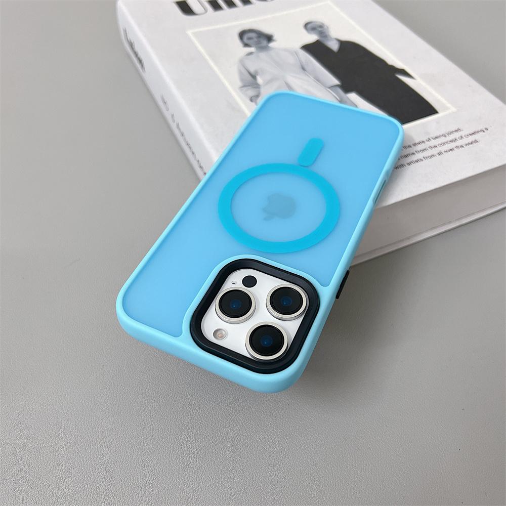 Luxury Magnetic Magsafe Wireless Charge Phone Case For iPhone 11 12 13 14 Plus 15 16 Pro Max Shockproof Matte  Cover