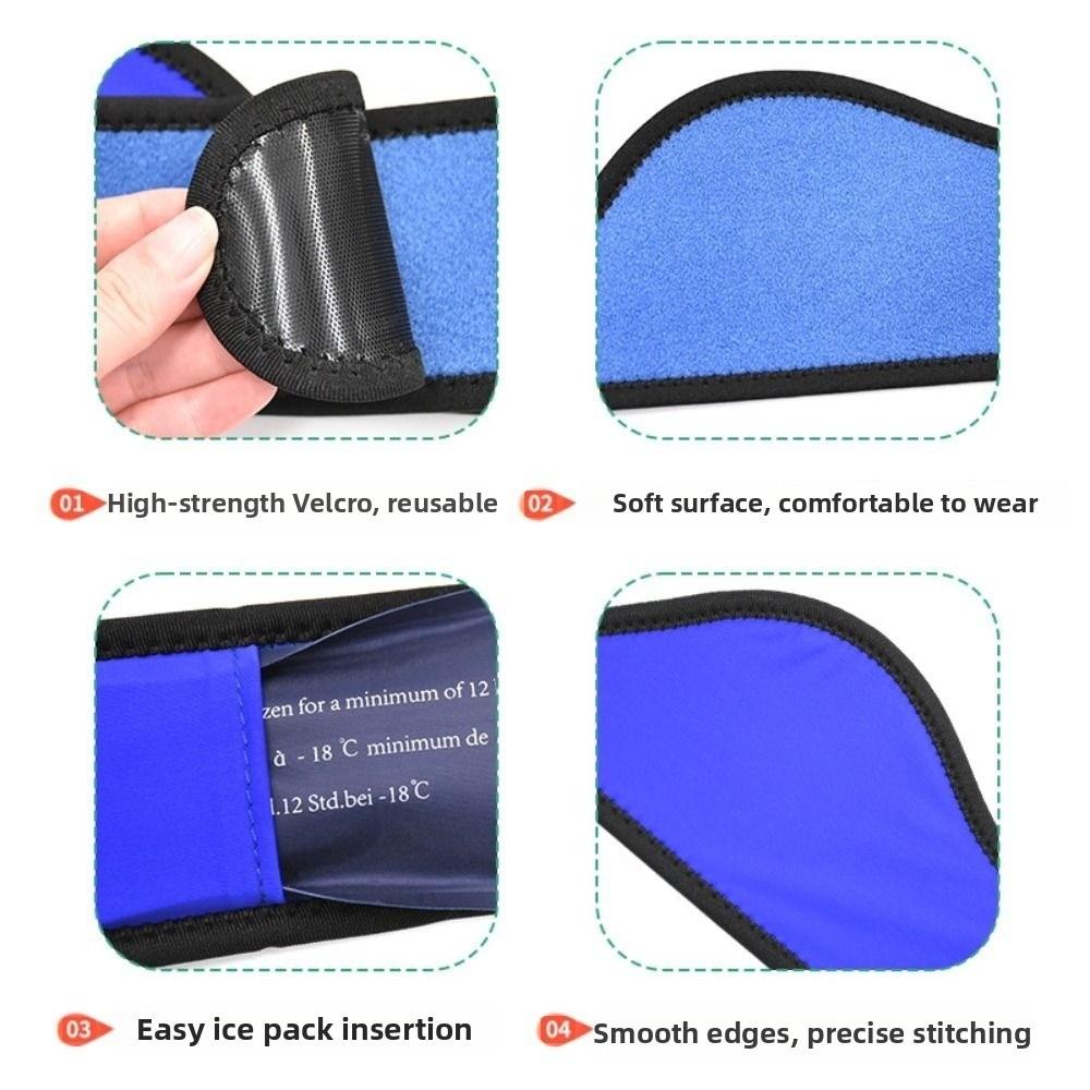 Elastic Hot Cold Gel Wraps Toothache Relief 4 Ice Packs with Adjustable Wrap Tooth Extraction