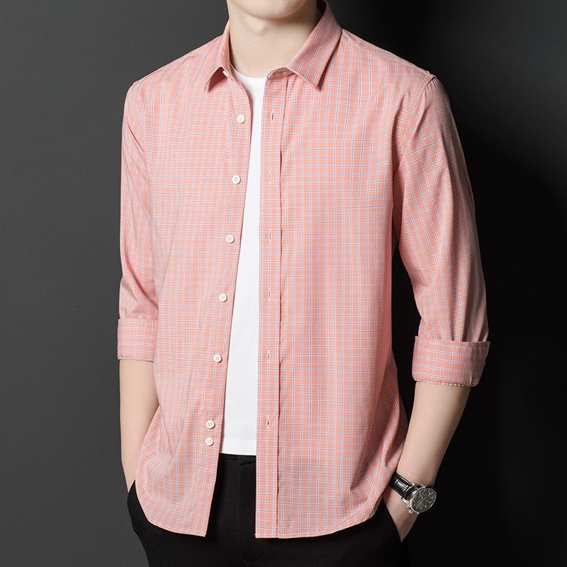 Новая мужская рубашка с длинными рукавами для молодежи и среднего возраста — фото 4
