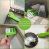 Tile Joint Brush 4 in 1 Joint Scrubber Multifunction Kitchen Bathroom Cleaning Brush Grout Mould Cleaner Brush Green  -Yx