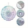 2D Metal Mandala Flower Wind Spinner Octagonal Design Blue Purple White Patterns Indoor Outdoor Decor Thanksgiving Christmas Gift Durable Easy To Hang